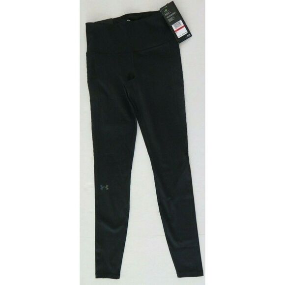 Under Armour 1356392 001 Women's Sz XS Black ColdGear Rush Full Length Leggings - Picture 1 of 8